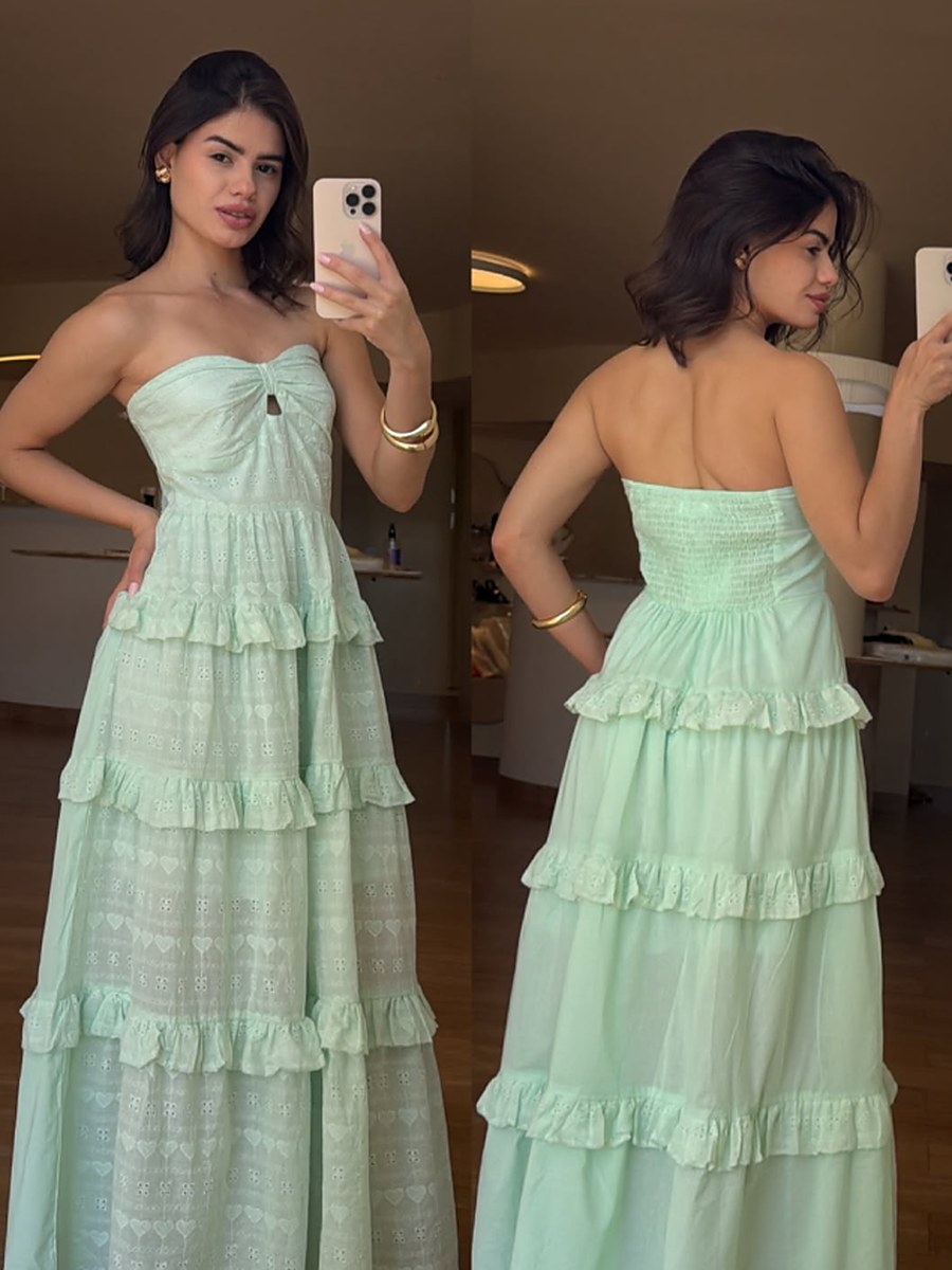 Vestido Menta, frente e costas